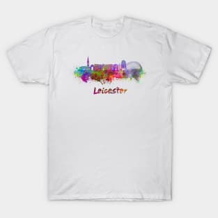 Leicester skyline in watercolor T-Shirt